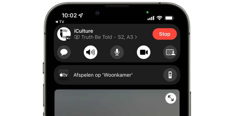 SharePlay via FaceTime op Apple TV en iPhone.