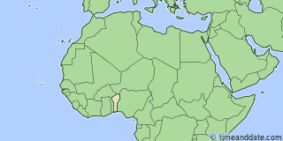 Location of Porto Novo