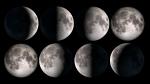 Illustration showing the Moon phases based on Moon images from NASA.