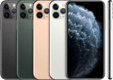 iPhone 11 Pro kleuren in stapel.