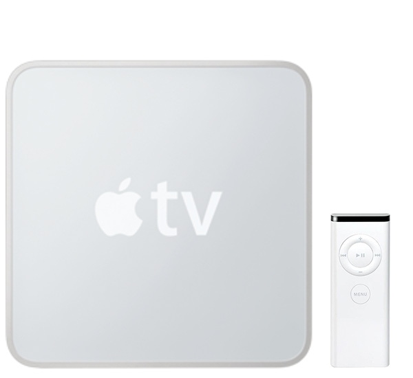 Apple TV 1 met Apple Remote.