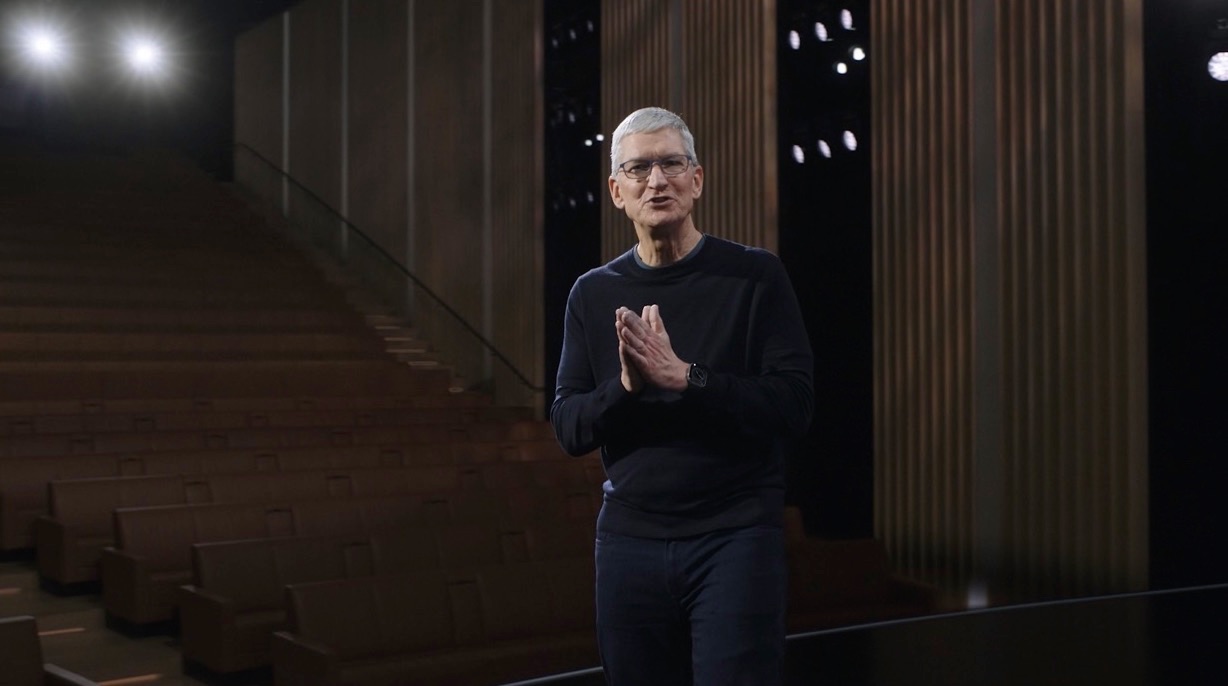 Tim Cook podium oktober 2020