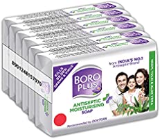 BoroPlus Antiseptic + Moisturizing Soap - Neem, Tulsi & Aloe Vera (Pack of 6)