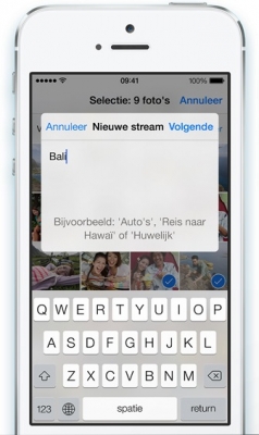 Fotostream delen iOS 7