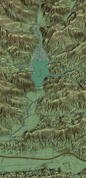 Lake Piru geographic map.png