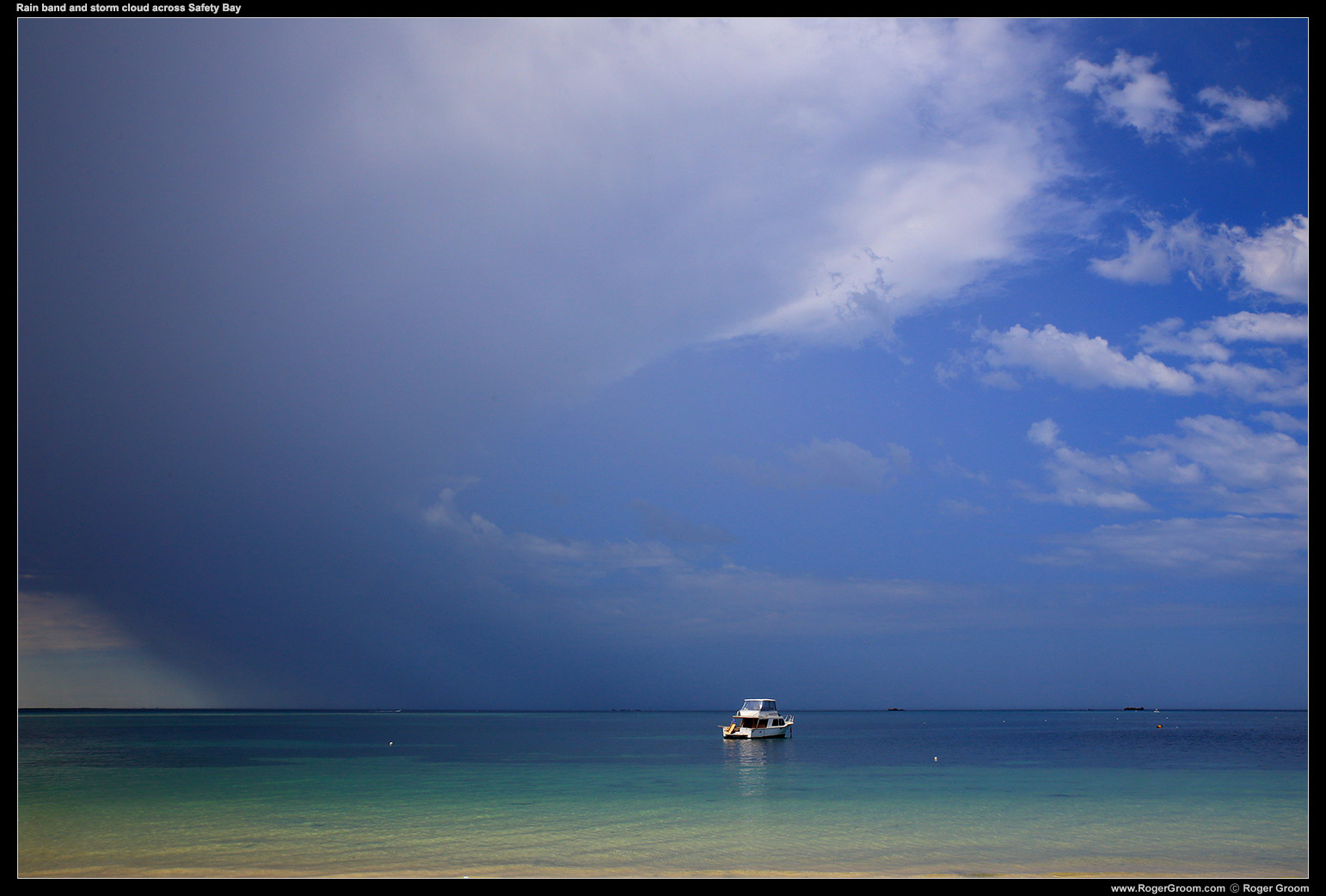 Mid morning storms roll across Safety Bay with rain bands.