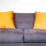 microfiber couch and pillows