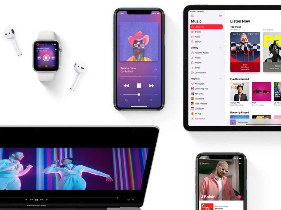 Apple apparaten met Apple Music.