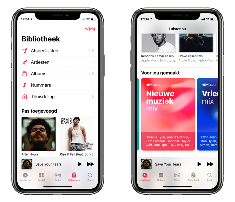 Apple Music en Muziek-app: bibliotheek en mixen.