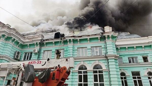 Пожар в кардиохирургическом центре в Благовещенске