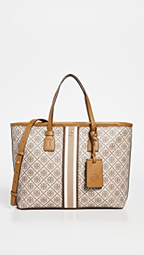 Tory Burch - T Monogram Coated Canvas Small Tote