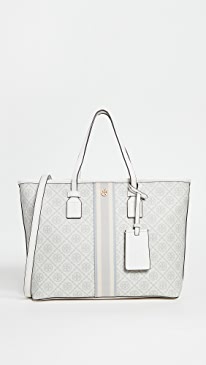 Tory Burch - T Monogram Coated Canvas Small Tote