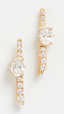 Jade Trau - 18k Rae Studs with Pave