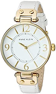 Anne Klein 109168WTWT 圆形表盘皮革表带手表