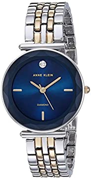 Anne Klein 安妮克莱因 女式钻石表盘手链手表带刻面镜片