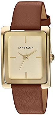 Anne Klein 女士皮革表带手表，AK/2706