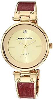 Anne Klein 女士镶钻表盘手镯手表