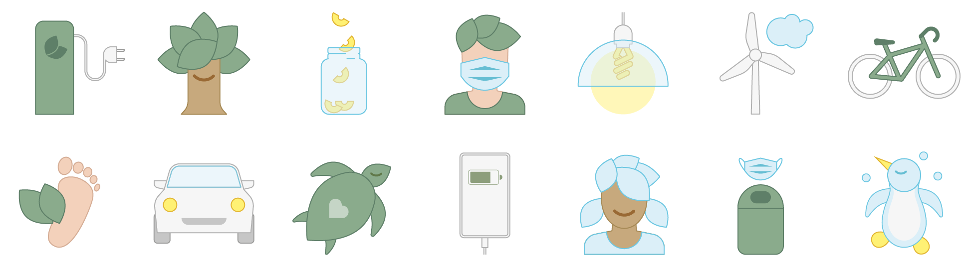 Klimaschutz Icons