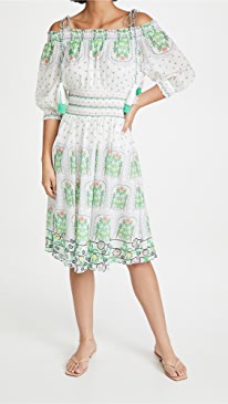 alice + olivia - Cade Off Shoulder Midi Dress