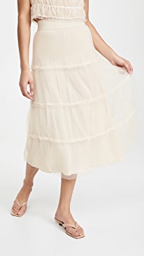 alice + olivia - Kenya Gathered Midi Skirt