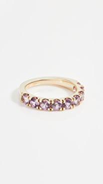 The Last Line - Yellow Gold and Pink Sapphire Classic Ring