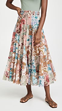 Zimmermann - Cassia Patch Midi Skirt