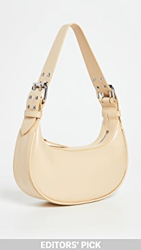 BY FAR - Soho Sand Gloss Grained Leather Bag