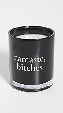 Damselfly - Namaste, Bitches- Large 300G Black Candle