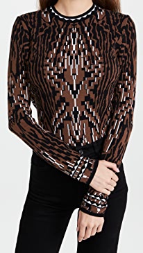 Hayley Menzies - Jacquard Fitted Sweater