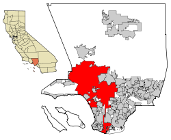 Location within Los Angeles County