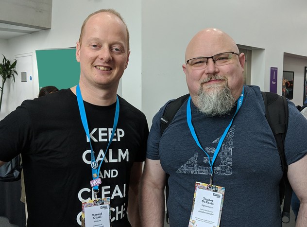 Ronald Gijsel and Topher De Rosia at 
a WordCamp