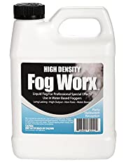 FogWorx Extreme High Density Fog Juice - Long Lasting, High Output, Odorless Water Based Fog Machine Fluid - 1 Quart, 32 ounces for 400 Watt to 1500 Watt Machines