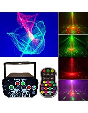 New Upgraded Party Northern Lights, Portable Disco DJ Light with Unique Nebula Effect, Strobe Laser Light Remote Control, Sound Activated Rave Stage Projector for Indoor Outdoor Birthday Show Home Bar