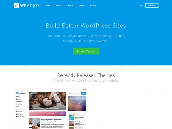 WPEnjoy homepage