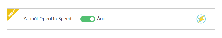 zapnutie openlitespeed