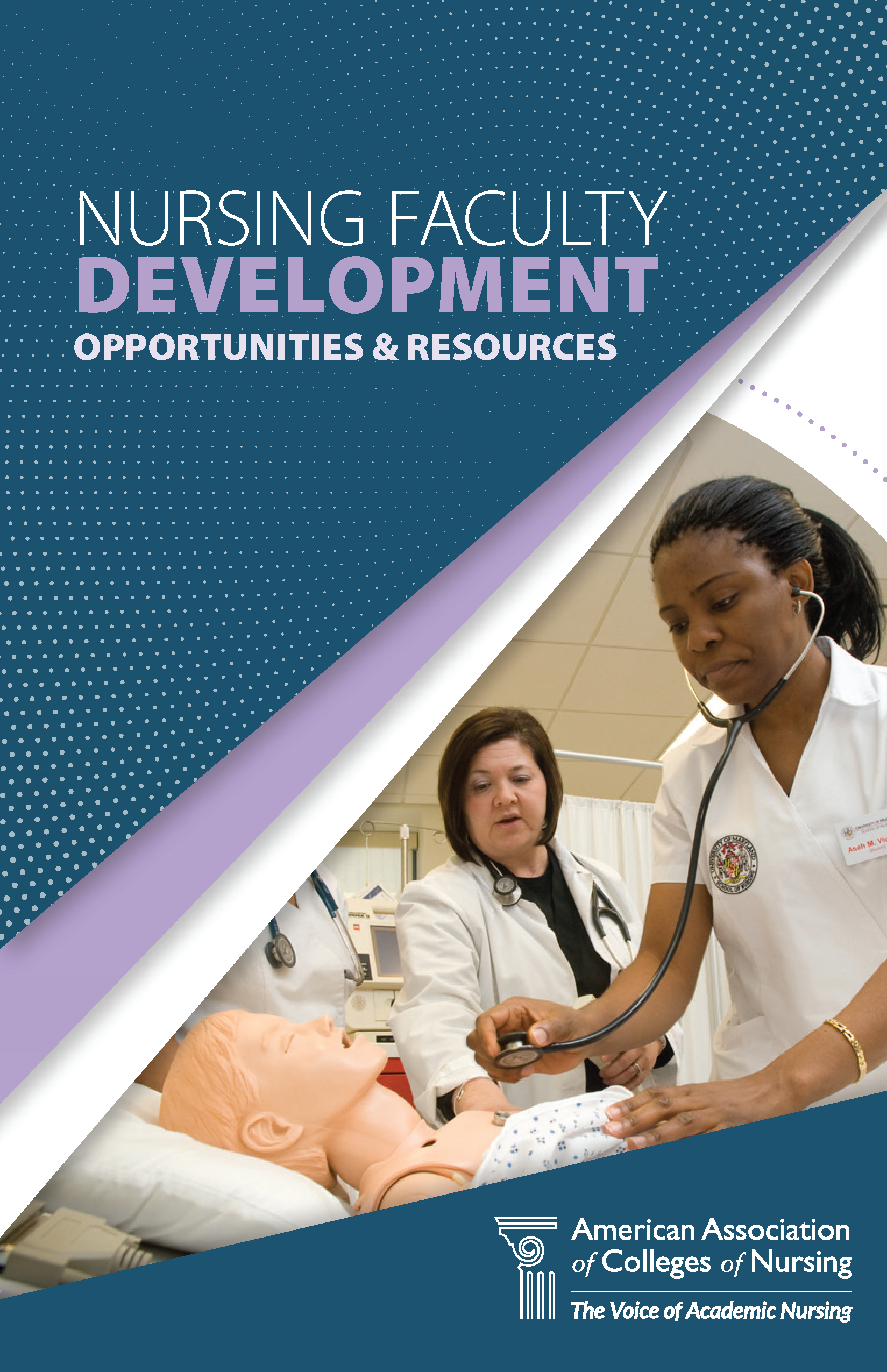 Image of Brochure Cover with text Nursing Faculty Development Opportunities and Resources