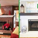 before and after fireplace makeover