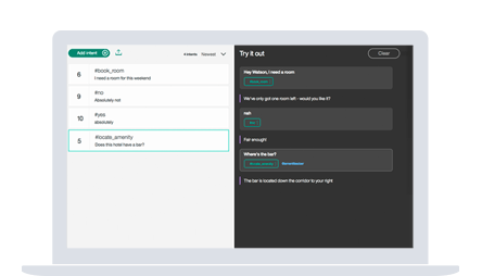 screenshot of watson assistant