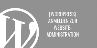 WordPress - Anmelden zur Website-Administration