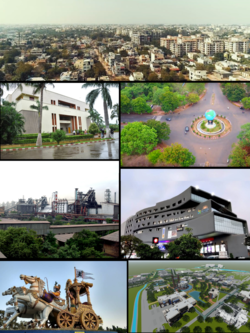 Bhilai Skyline, Bhilai Institute of Technology, Globe Circle Sector Area, Bhilai Steel Plant, Surya Treasure Island Mall, Civic Center Sector 5, Indian Institute of Technology, Bhilai