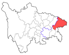 Location of Wanxian Prefecture within Sichuan.png