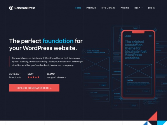 GeneratePress homepage