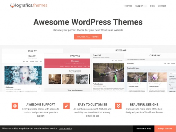 Iografica Themes homepage