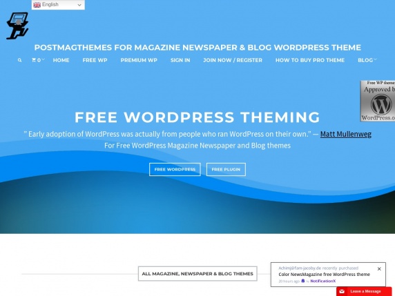 Postmagthemes homepage