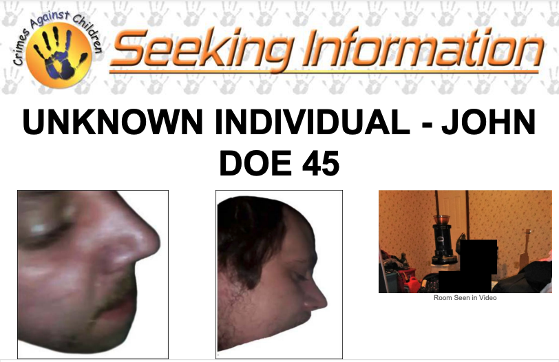 The FBI is seeking information that will help identify John Doe 45.