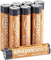 Amazon Basics 8 Pack AAA High-Performance Alkaline Batteries, 10-Year Shelf Life, Easy to Open Value Pack