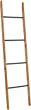 Amazon Brand – Rivet Contemporary Fir Decorative Blanket Ladder with Iron Rungs - 71.65"H, Black and Natural Wood