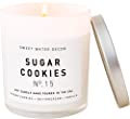 Sweet Water Decor Sugar Cookies Candle | Buttercream Frosting and Vanilla Winter Holiday Scented Soy Candle for Home | 11oz White Glass Jar, 50 Hour Burn Time, Made in the USA