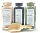 LIVE BY BEING Bath Salt Spa Gift Set Collection – All-Natural, Vegan, Handmade, Organic Essential Oils for Muscle Aches, Mineral Rich Skin Hydration, Calming Relaxation & Restful Sleep