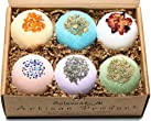 Handmade Organic Bath Bombs Gift Set For Women All Natural with Epsom Salt Relaxation Dead Sea Salt - Natural and Safe Bath Bombs Kit for Kids Her Mom Mother Grandma Girlfriend - Best Gifts Idea